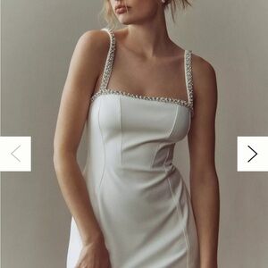 BHLDN White Beaded Dress NWT
